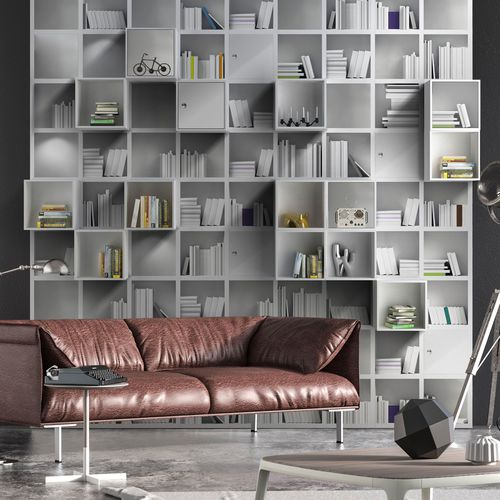 Papel de parede de design original - BOOK ACCESS - INSTABILE LAB - biblioteca / efeito 3D / com motivos impressos
