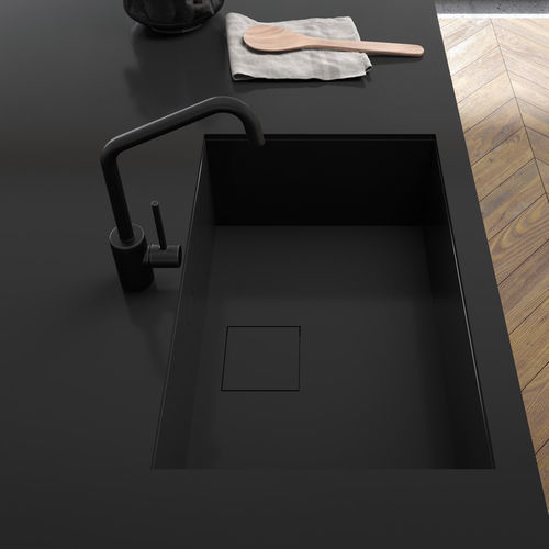Pia com 1 cuba - ABSOLUTE    - Infinity surfaces - sem escorredor / em grés porcelanato / integrada