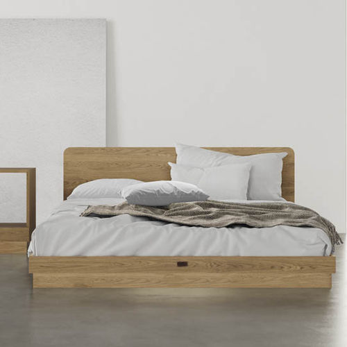 Cama de casal - Vira Natur - Kaissu - de design minimalista / com cabeceira / com certificação FSC