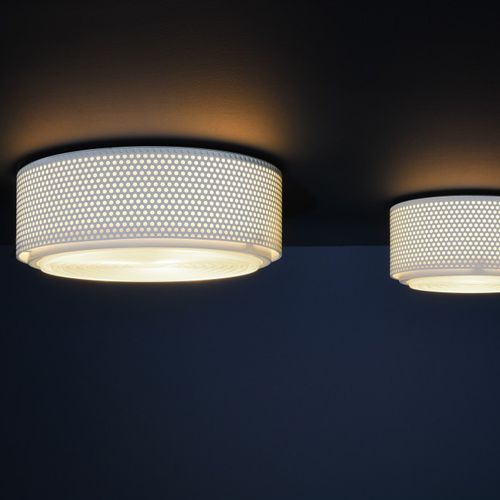 Plafon contemporâneo - G13 - Sammode Studio - redondo / em vidro / metálico