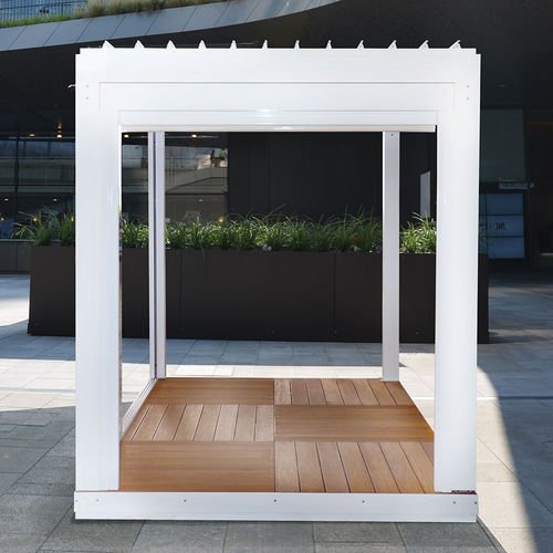 Pérgola em alumínio - BIO SPACE - Eredi di Pozza, IL PARCO - em vidro / com lâminas orientáveis / bioclimática
