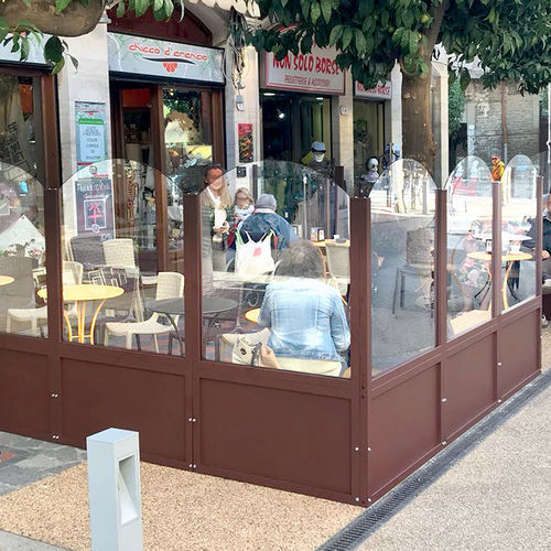 Painel paravento metálico - Ruby - Eredi di Pozza, IL PARCO - em vidro / da linha comercial