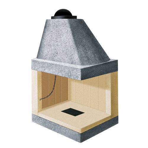 Lareira a lenha - VZ 80 KD-KS - LineaVz - de instalação livre / de canto / aberta