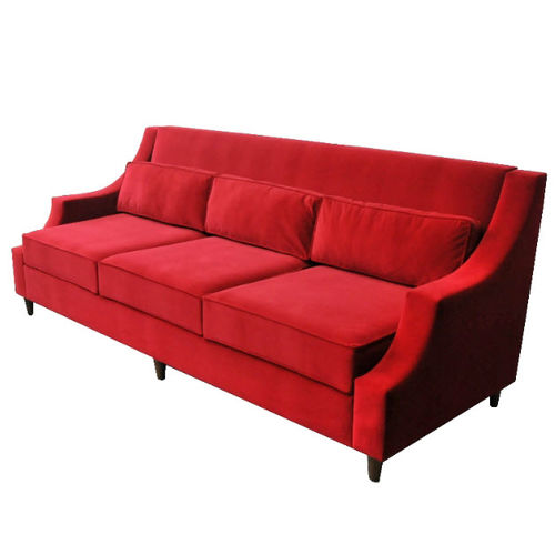 Sofá contemporâneo - DARLING - Henryot & Cie - em tecido / vermelho / de 3 lugares