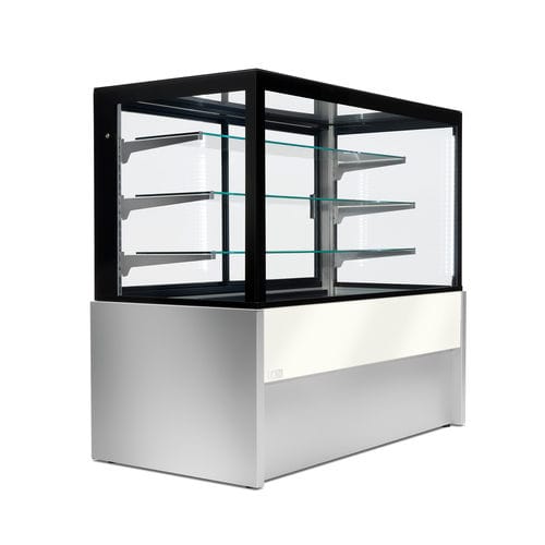 Vitrina refrigerada tipo balcão - KRISTALL - ZOIN - para loja / preta / sem portas