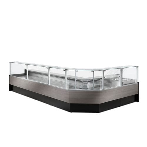 Vitrina refrigerada tipo balcão - PORTHOS - ZOIN - para açougue / em aço inoxidável / sem portas