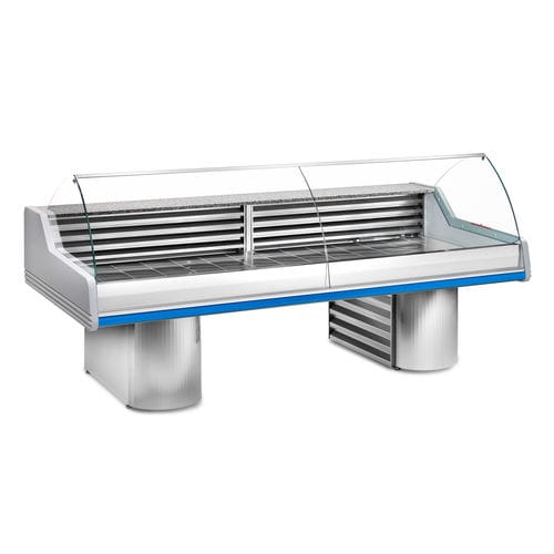 Vitrina refrigerada tipo balcão - SAIGON - ZOIN - para peixaria / em aço inoxidável / sem portas