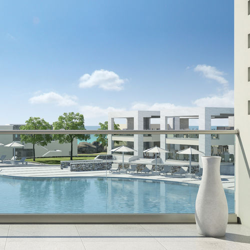 Guarda-corpo em vidro - CRYSTAL LINE - ALUMINCO - em alumínio / com painéis de vidro / para ambiente externo