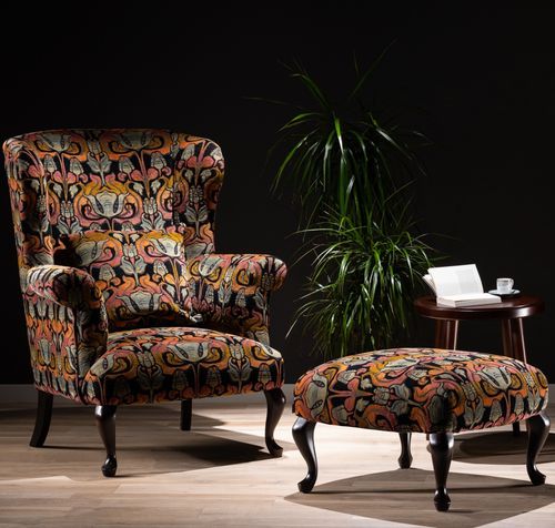 Poltrona de estilo - BASSET - Ziemann Home Design - em tecido / de orelhas / Bergère