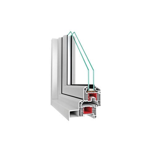 Perfil de janela em PVC - Maxi Riviera - ASAŞ Veratec - com isolamento térmico / acústico / resistente ao vento