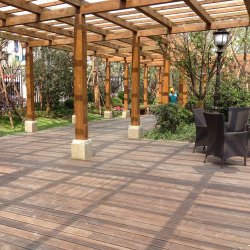 Pérgola em madeira de lei - EL - dasso - com lâminas orientáveis / com cobertura de madeira / sob medida