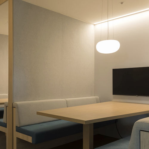Revestimento para parede interna - COMPOSITION® - AUTEX ACOUSTICS - em material têxtil / em PET / efeito de tecido