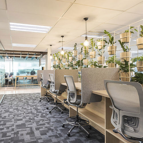 Separador de estações de trabalho de mesa - COVE™  - AUTEX ACOUSTICS - em tecido acústico / em tecido antichama / em PET