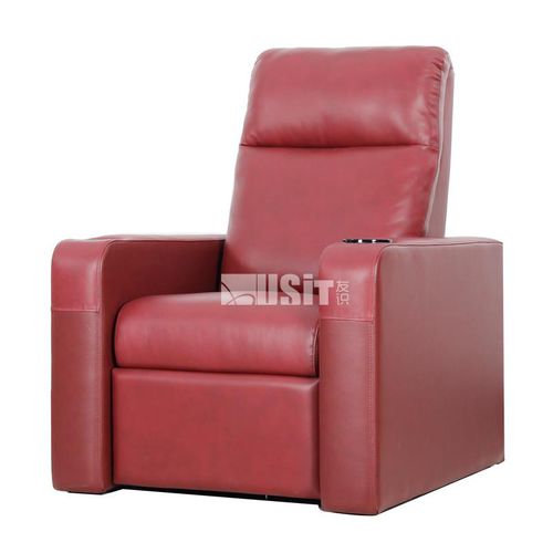 Poltrona de cinema em couro - UV-835A - Usit Seating - da linha comercial / da linha residencial / vermelha