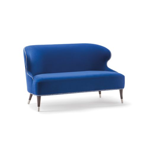 Sofá clássico - CAMELIA 051 D - TIROLO SRL - em tecido / azul / de 2 lugares