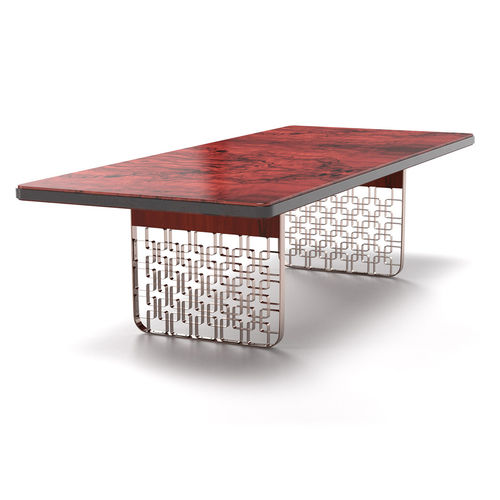 Mesa de jantar Art Déco - FIFTH AVENUE - Thomas Mucha - em carvalho / em nogueira / em padauk