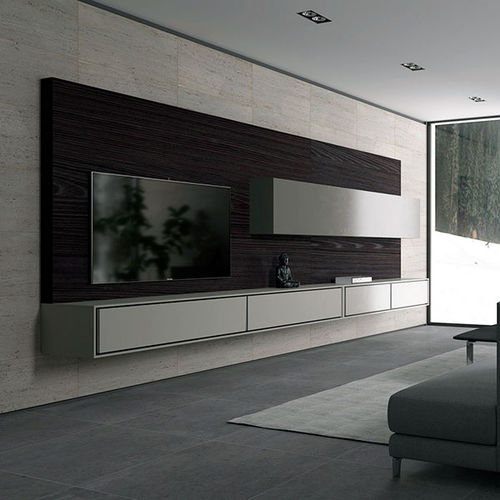 Móvel de parede contemporâneo para TV - MODE MDC20 - ITALIANELEMENTS - em carvalho / em MDF laqueado / modular