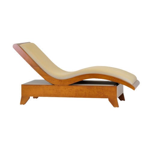 Poltrona de descanso para spa - Mandakini - Esthetica Spa and Salon Resources Private Limited - para hotel / em teca / em couro