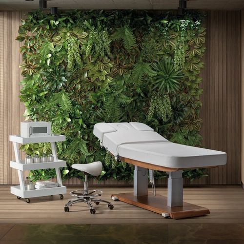 Mesa de massagem elétrica - Tejas - Esthetica Spa and Salon Resources Private Limited - em madeira maciça / em tecido revestido de PVC / em espuma