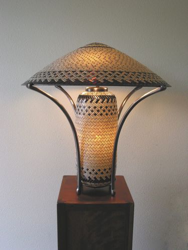 Luminária de mesa - IMPERIAL MING CHINA - Hilliard - em bronze / em vidro / clássica
