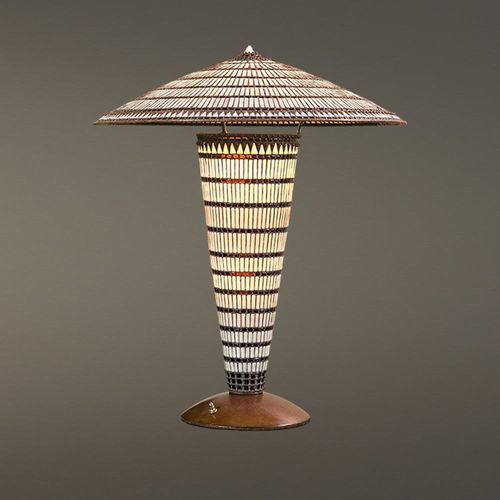 Luminária de mesa - MACUMBA - Hilliard - em bronze / em vidro / clássica