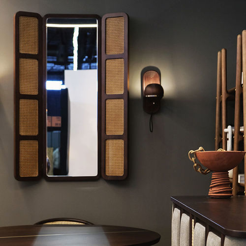 Espelho de parede - Tom folding - WOOD TAILORS CLUB - contemporâneo / retangular / em nogueira