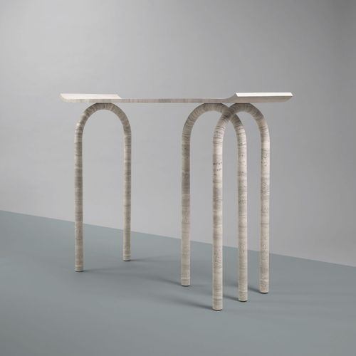 Aparador contemporâneo - ARCA 88,1 - NOMA Editions - em mármore travertino / com base em mármore travertino / retangular