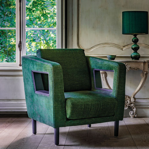 Poltrona contemporânea - ORLEANE  - Defleure Home Collection - em couro / em tecido / verde