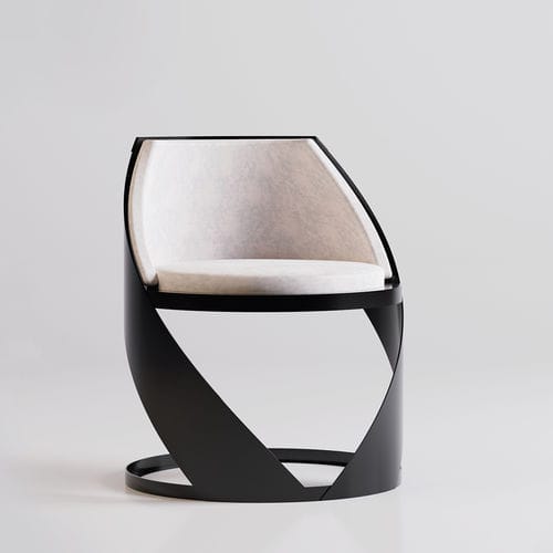 Cadeira de design industrial - 134  - Trackdesign - para ambiente interno / em tecido / com base em aço Corten