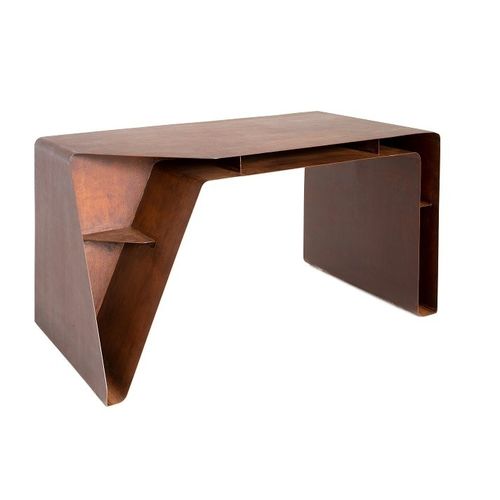 Mesa secretária de piso - TAPE - Trackdesign - contemporânea / em aço Corten / reta