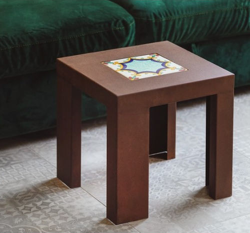 Mesa de centro contemporânea - UGO - Trackdesign - em aço Corten / com base em aço / quadrada