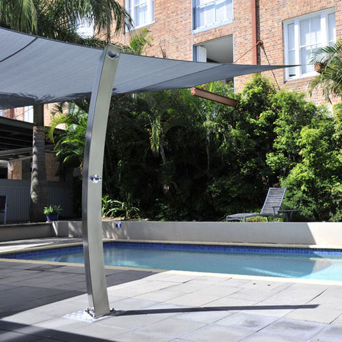 Chuveiro externo multifuncional - ECO  - Urban Fountains and Furniture - em aço inoxidável / da linha comercial