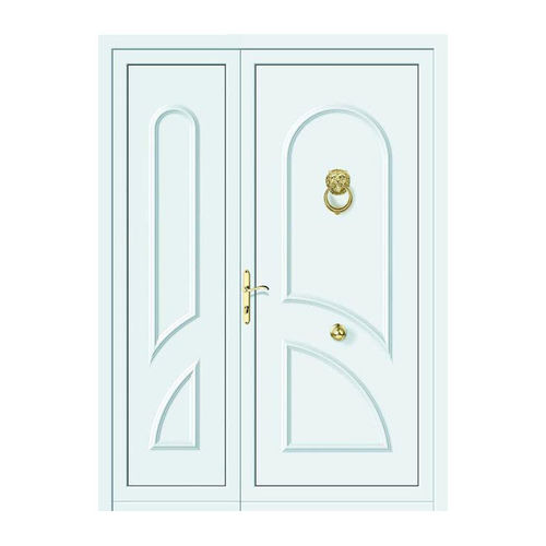 Porta de entrada - ORO : CASTOR - ALUPORTA - em alumínio / de abrir / com folha lateral fixa