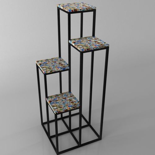 Coluna de design original - FLOWERS LADDER - Feel Green - em cerâmica / em metal laqueado / de jardim