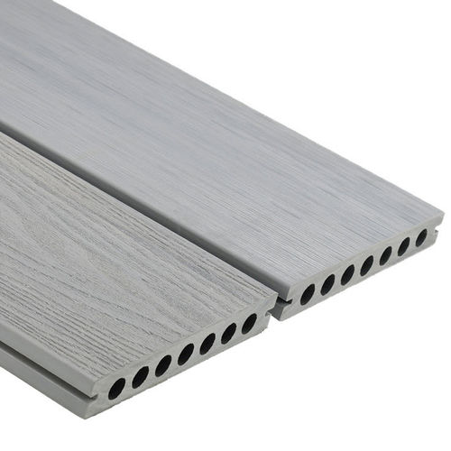 Tábua de deck em madeira plástica - ELASHIELD - Oakio Plastic Wood Building Materials Co.,Ltd. - em compósito / em WPC / com sistema de encaixe