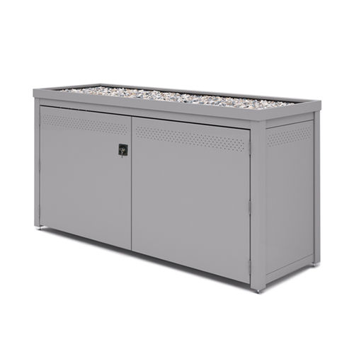 Resguardo para lixeira em alumínio - BioBOX 4 x 50 L - Dukin d.o.o. - em aço revestido a pó