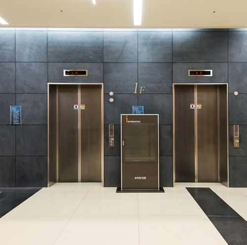 Porta de pavimento em aço inoxidável - INOXTEEL - DSP Co., Ltd. - automática / decorativa / de duas folhas