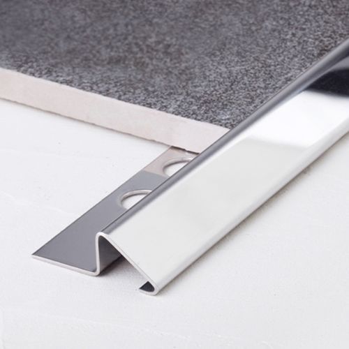 Perfil de transição em aço inoxidável - SL028  - FOSHAN  JECA  LIMITED - para revestimento cerâmico / para piso / de remate lateral