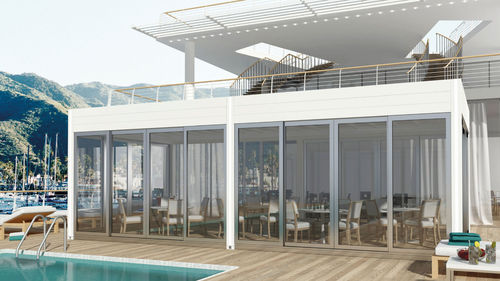 Porta-balcão de correr - SLIDING DOORS - RGM srl - em alumínio / com vidro duplo / com ruptura térmica