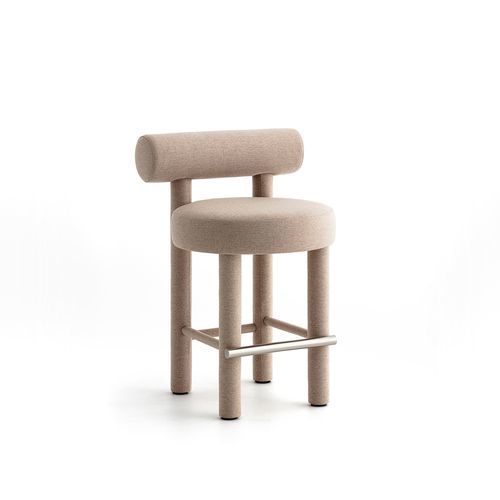 Cadeira alta contemporânea - Gropius CS1 - NOOM - para ambiente interno / em tecido / com base em madeira