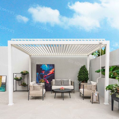 Pérgola em alumínio - H-728W - Howvin outdoor furtniture - em alumínio pintado / em alumínio extrudado / em aço revestido a pó