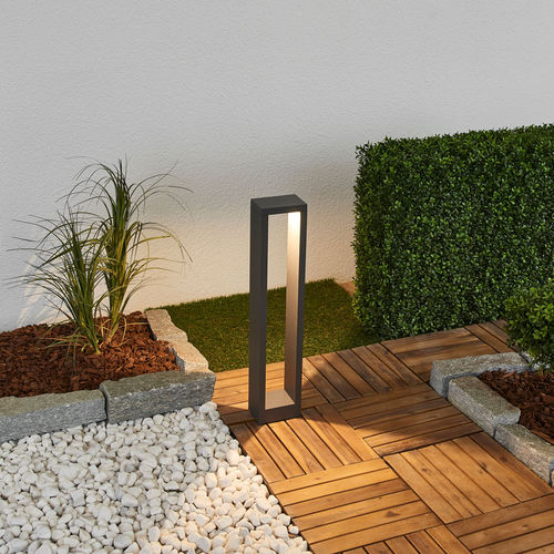 Poste balizador de iluminação de jardim - JUPP - Lucande - contemporâneo / em alumínio fundido / de LED