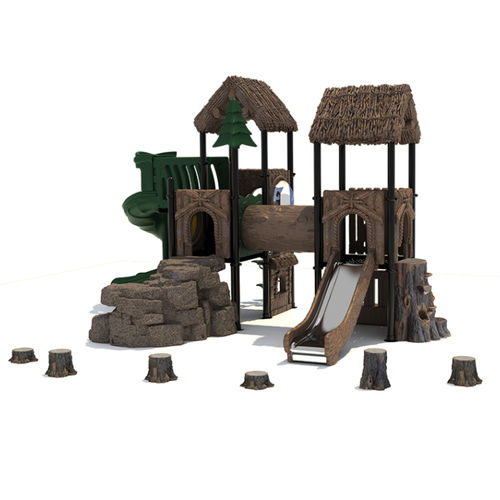Estrutura lúdica para parque infantil - NL-03402 - Qitele Group Co .,Ltd - em material plástico / metálica / em borracha