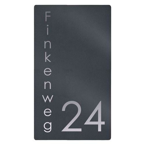 Placa de identificação de parede - 423A-R-HSNSS - Briefkasten Manufaktur Lippe GmbH - em aço inoxidável / para ambiente externo