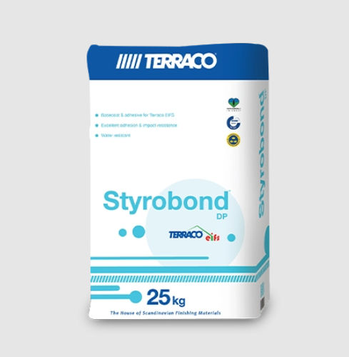 Argamassa colante de proteção - STYROBOND DP   - Terraco LLC. Ltd - impermeável / para isolamento térmico pelo exterior (ITE) / acrílica