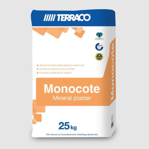 Reboco para a construção - MONOCOTE  - Terraco LLC. Ltd - de acabamento / de desbaste / para ambiente interno