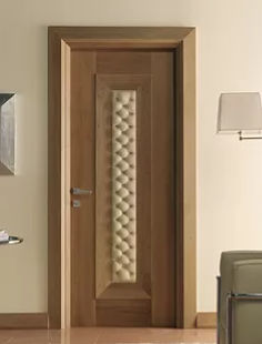 Porta interna - INSERTED - James Solomon Ltd - em nogueira / em couro / de abrir