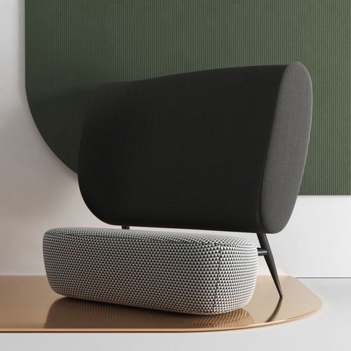 Sofá contemporâneo - ELEPHANT M7 - Sergey Makhno Product - em tecido / com encosto alto / cinza