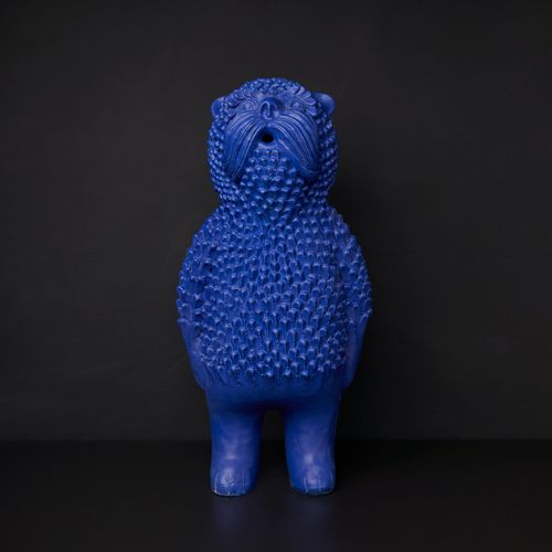 Escultura em cerâmica - DIDO MYKHAS - Sergey Makhno Product - de piso / azul / animal