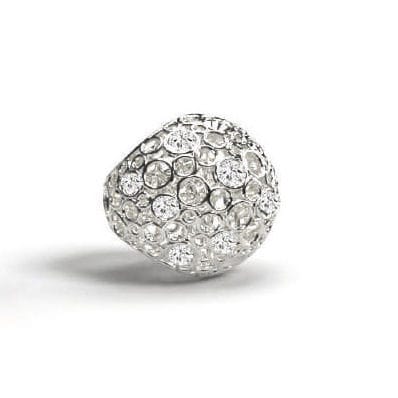 Puxador botão de móvel contemporâneo - CESTINO LUX - Guimer S.r.l - em latão / em cristal Swarovski®